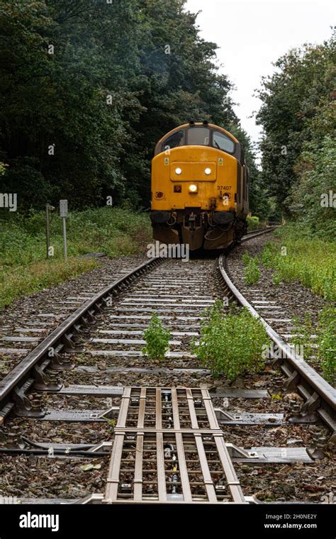 Class 37 British railways locomotive Stock Photo - Alamy