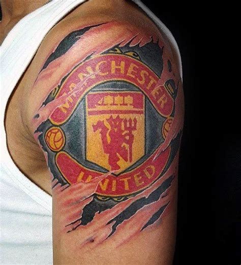 40 Manchester United Tattoo Designs For Men - Soccer Ideas | Man utd ...