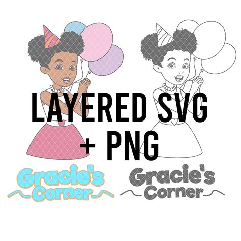 Gracies Corner SVG Layered by Colour PNG - Etsy Norway