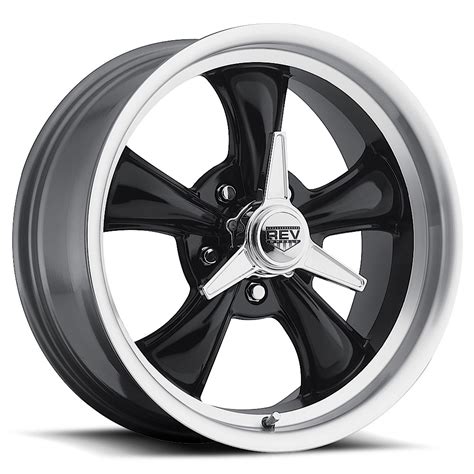 105 Black with Machined Lip - Rev Wheels - A Revolution