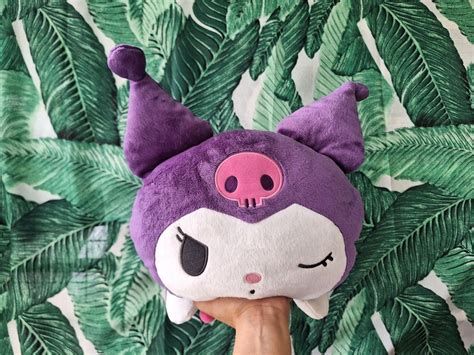 Jumbo Purple Winking Kuromi Plush Toy on Carousell