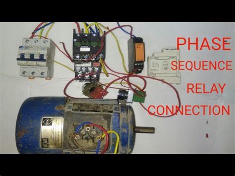 Phase sequence relay working and connection - YouTube