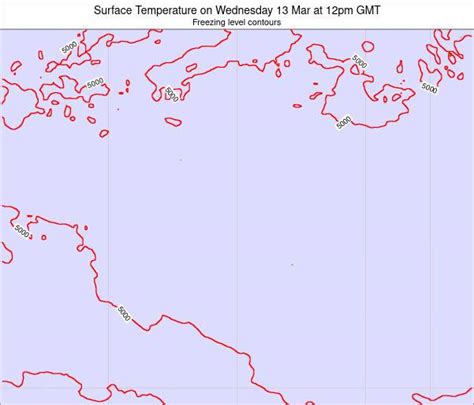 St Helena Surface Temperature on Monday 24 May at 12pm GMT