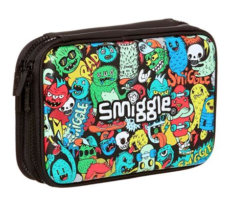 Smiggle Pencil Case Hardtop Double Zip - Smiggle Says Black- Buy Online ...