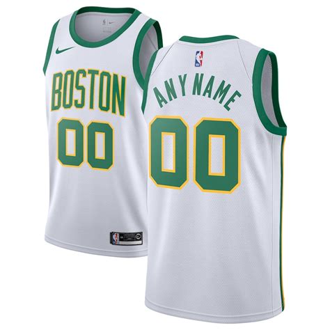 Nike Boston Celtics White 2018/19 Swingman Custom Jersey - City Edition