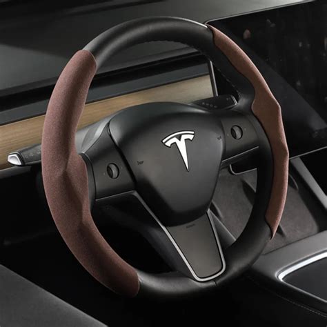 Tesla Steering Wheel Cover | Carbon Fiber & Leather | Model 3 , Y & S - Tesla League