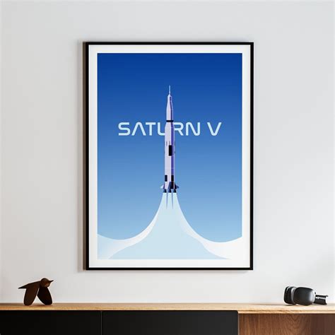 Saturn V Poster, NASA Rocket Wall Art, Digital Download, Apollo 11 ...