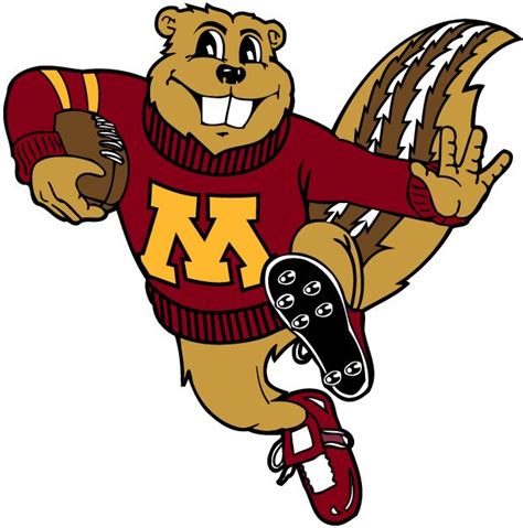 Minnesota Golden Gophers Mascot Logo (1986) - Goldy Gopher playing ...