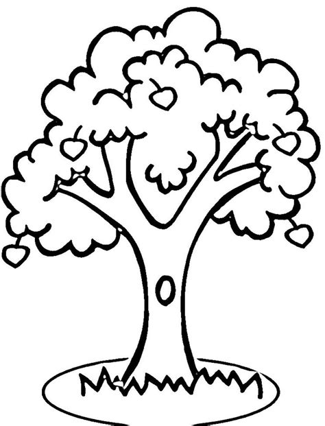 Coloring Page For Kids Apple Tree - Coloring Home