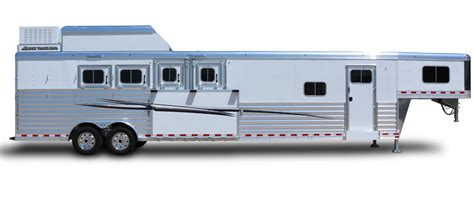 Gooseneck Slant Reverse Load Aluminum Horse Trailer - Elite Custom Aluminum Horse and Stock Trailers