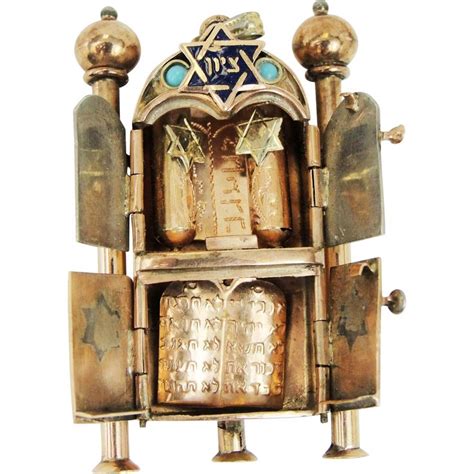 Vintage Large 14k Gold Torah Star-of-David Pendant, with 2 Sets of Doors that Open! | Star of ...