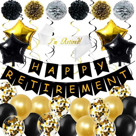 Retirement Party Decorations - Retirement Party Supplies with Happy ...