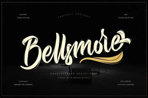 Bellsmore Brush Font - Dafont Free