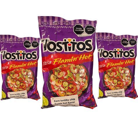 Buy Sabritas Tostitos Flamin' Hot (3 Pack) 6.1 oz - Mexican Large Chips ...