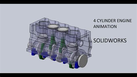 Four Cylinder Engine Animation