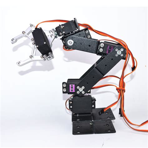 Manipulator 6DOF mechanical robot arm three-dimensional rotation 6 Servo Motor metal gear for ...