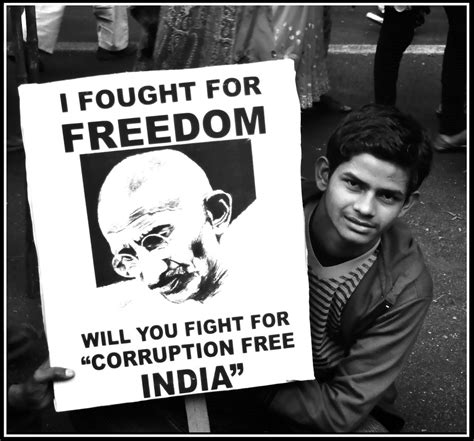 Will you fight for 'Corruption Free India' | A young boy sup… | Flickr