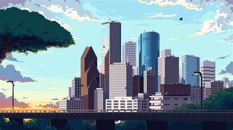 Cartoon City Skyline Background