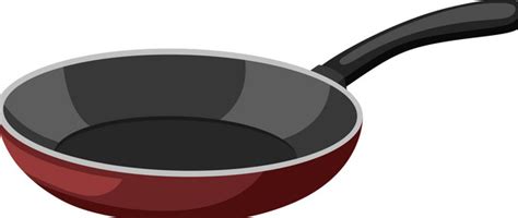 Frying pan kitchen set cartoon Royalty Free Vector Image