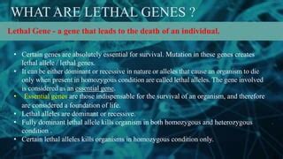 Lethal genes | PPT