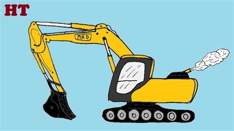 How to draw an Excavator easy