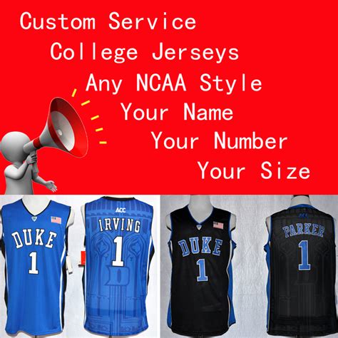 Custom Jersey Duke College Basketball Jersey #1Kyrie Irving Duke Jersey ...