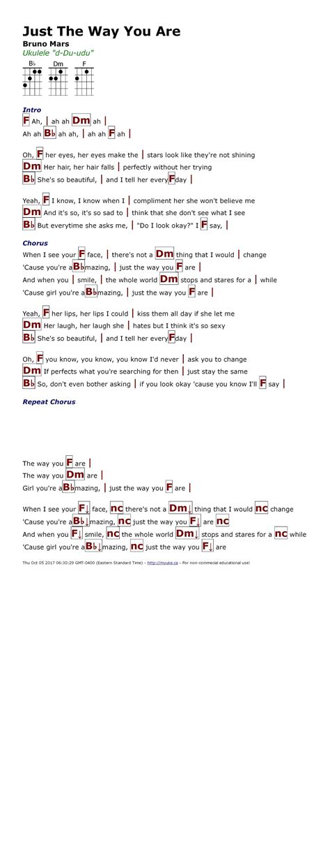 Just the way you are bruno mars uke chords - placefalas