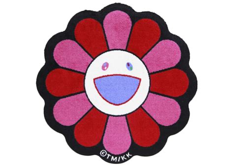 Takashi Murakami Flower Floor Mat Rug Pink - US