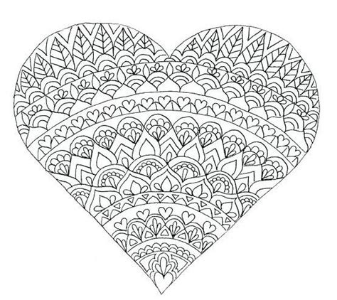 Free Heart Mandala Coloring Pages