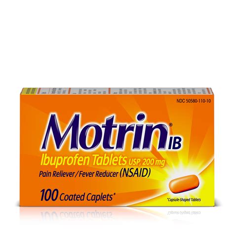 Motrin IB, Ibuprofen 200mg Tablets for Pain & Fever Relief, 100 ct. - Walmart.com - Walmart.com