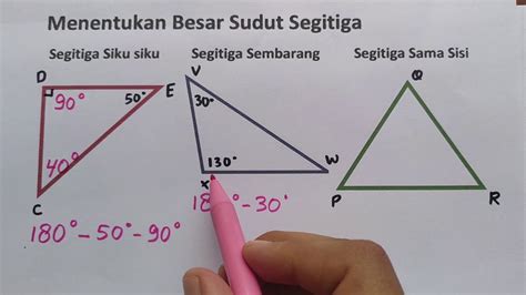 Cara Mencari Sudut Pada Segitiga Trigonometri