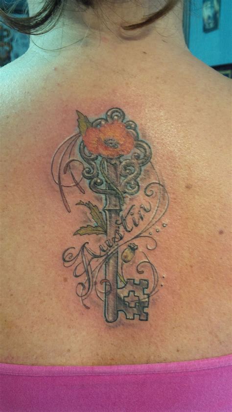 The Key by Jamie Izumi from Tora Tattoos in Waterloo, ON. In memory of my son Austin Padaric ...