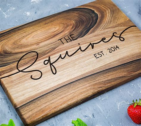 Amazon.com: Walnut Personalized cutting board, Engraved cutting board, Custom cutting board ...