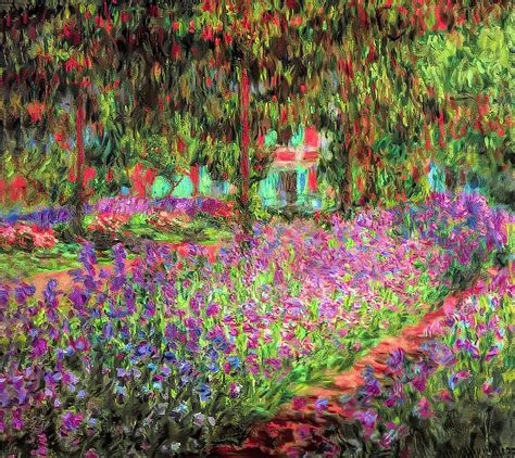 The Artists Garden at Giverny Painting by Claude Monet | Fine Art America