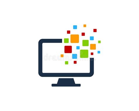 Computer Icon Logo Design Element Stock Vector - Illustration of icon, monitor: 95431558