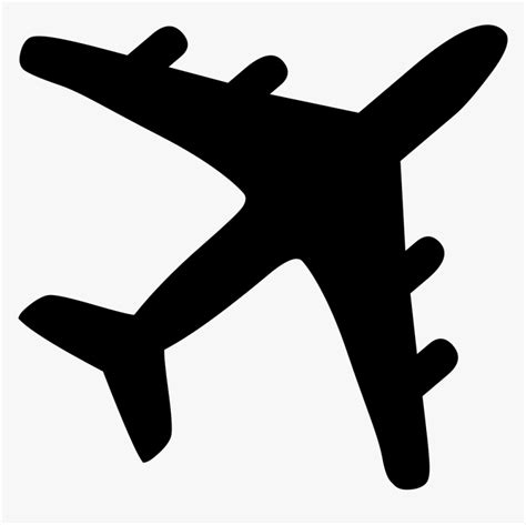 - Airplane Silhouette - Airplane Clipart Hd Silhouette, HD Png Download - kindpng