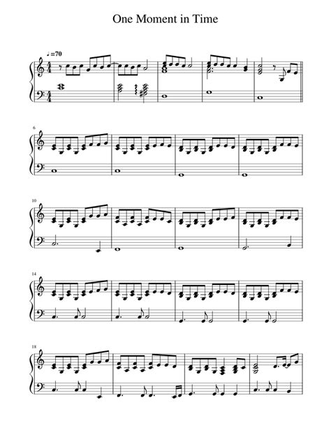 One_Moment_in_Time Sheet music for Piano (Solo) | Musescore.com