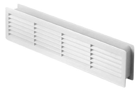 Bathroom Door Air Vent Grille 440mm x 120mm / 18" x 5.3 inch Two Sided Ventilation Cover (White ...