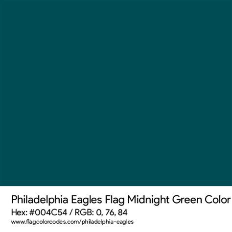 Philadelphia Eagles flag color codes