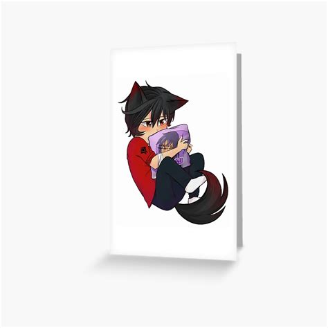 "Aphmau Aaron Lycan Kawaii Aphmau Lycan Gifts" Greeting Card by ...