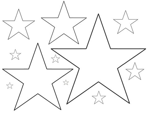 Simple Stars coloring page - Download, Print or Color Online for Free