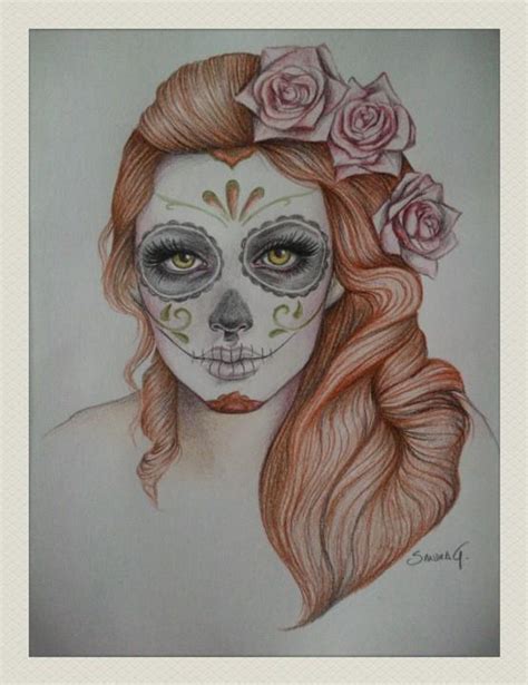 Musaenfuga: NUEVA CATRINA MEXICANA A LÁPIZ DE COLOR