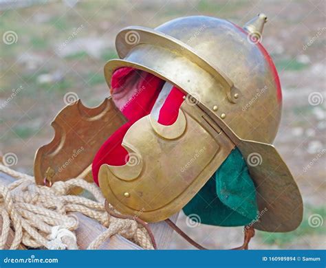 Ancient Roman Legionary Helmet Stock Photo - Image of armor, iron: 160989894