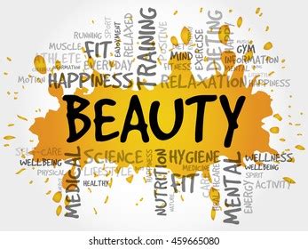 Beauty Word Cloud Collage Health Concept Stock Vector (Royalty Free ...