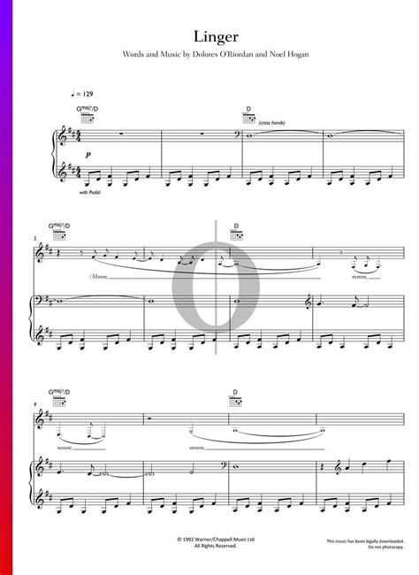 Linger (The Cranberries) Piano Sheet Music - OKTAV