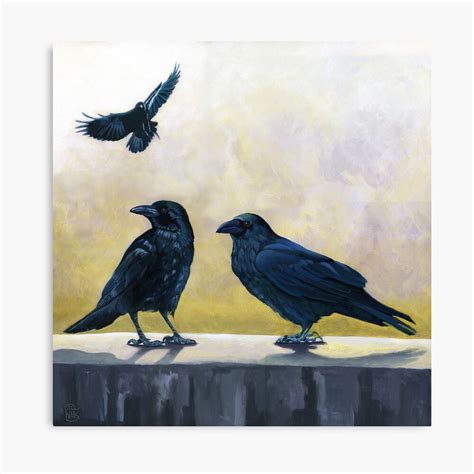 "Murder of Crows painting" Canvas Print by riahills | Redbubble Crow Painting, Painting Still ...