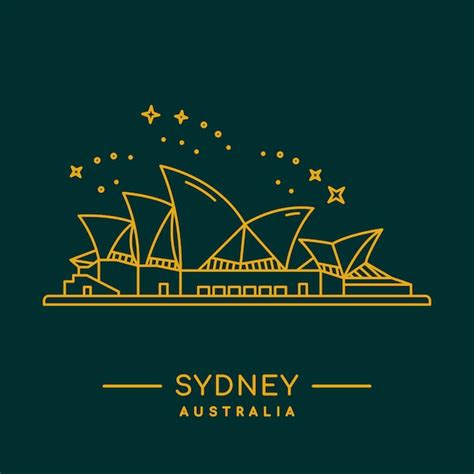 Premium Vector | Sydney opera house vector illustration.