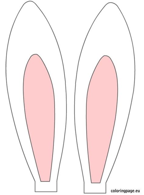 Easter Rabbit Ears Coloring Page