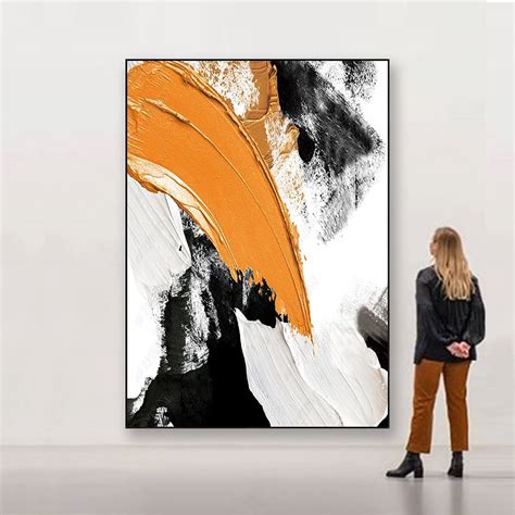 Yellow Abstract Oil Painting Modern Painting Oversized Wall - Etsy