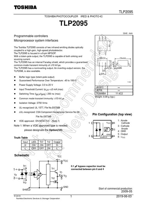 TLP2095 Datasheet - Photocoupler